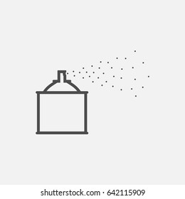 Aerosol spray paint simple icon. Contour illustration.