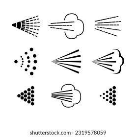 Aerosol spray vector icon of water or air sprayer nozzle for paint or deodorant spray.