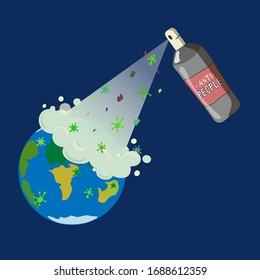 Aerosol spraying coronavirus Worldwide. Global pandemic