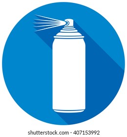 aerosol stencil flat icon (spray can)