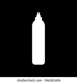 aerosol vector icon isolated on black