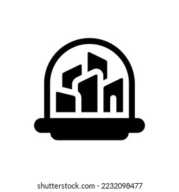 Aerospace colony icon (vector illustration)