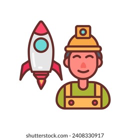 Aerospace Engineer icon in vector. Illustration