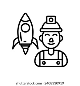 Aerospace Engineer icon in vector. Illustration