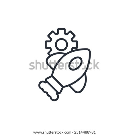 aerospace engineering icon. vector.Editable stroke.linear style sign for use web design,logo.Symbol illustration.