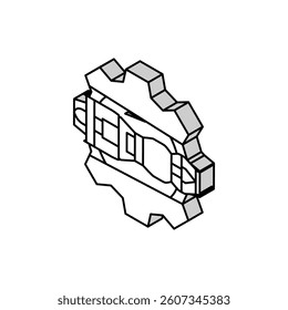 aerospace engineering mechanical engineer isometric icon vector. aerospace engineering mechanical engineer sign. isolated symbol illustration