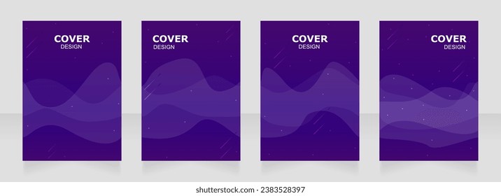 Aerospace innovations blank brochure design. Interplanetary life. Template set with copy space for text. Premade corporate reports collection. Editable 4 paper pages. Arial Black, Regular fonts used