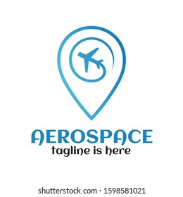 Aerospace Logo Icon Illustration. Circle Design