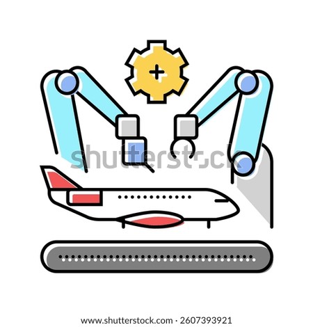 aerospace manufacturing aeronautical engineer color icon vector. aerospace manufacturing aeronautical engineer sign. isolated symbol illustration