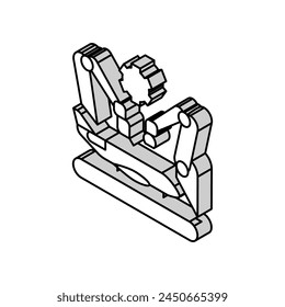 aerospace manufacturing aeronautical engineer isometric icon vector. aerospace manufacturing aeronautical engineer sign. isolated symbol illustration