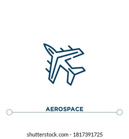 aerospace outline vector icon. simple element illustration. aerospace outline icon from editable astronomy concept. can be used for web and mobile
