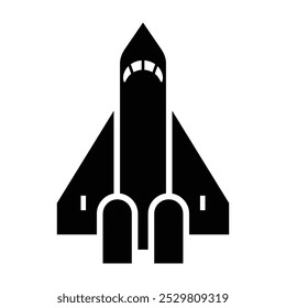Ícone de nave aeroespacial, gráficos vetoriais