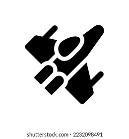 Aerospace ship icon (vector illustration)