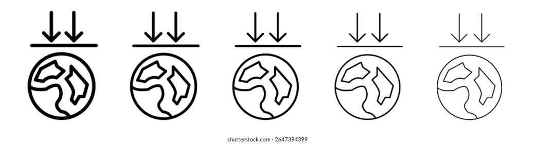 ícone da aerosfera ilustração plana definir logotipo