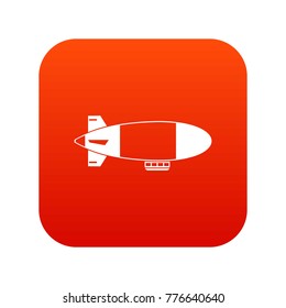 Aerostat airship icon digital red for any design isolated on white vector illustration