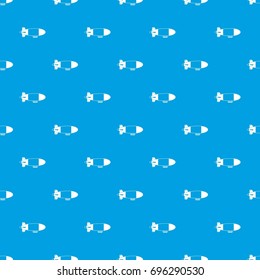 Aerostat airship pattern repeat seamless in blue color for any design. Vector geometric illustration