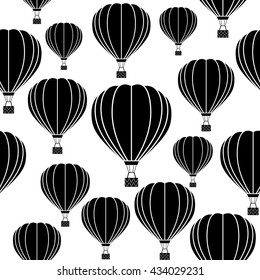Aerostat Balloon Black White Raster Pattern Stock Illustration 1186320631