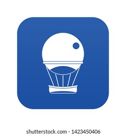 Aerostat balloon icon digital blue for any design isolated on white vector illustration