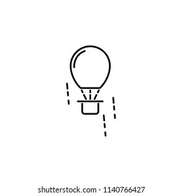 Aerostat dusk style icon. Element of travel icon for mobile concept and web apps. Thin line erostat dusk style icon can be used for web and mobile on white background