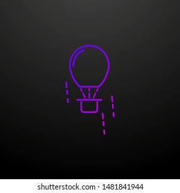 Aerostat dusk style nolan icon. Elements of summer holiday and travel set. Simple icon for websites, web design, mobile app, info graphics