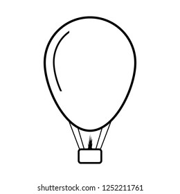 Aerostat icon on white background. Vector illustration.