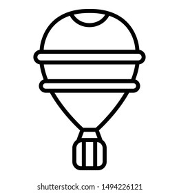 Aerostat icon. Outline aerostat vector icon for web design isolated on white background