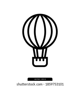 Aerostat icon vector logo template in trendy style