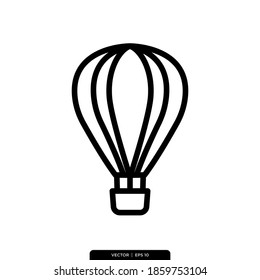 Aerostat icon vector logo template in trendy style