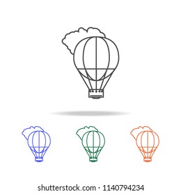 Aerostat line icon. Elements of journey in multi colored icons. Premium quality graphic design icon. Simple icon for websites, web design, mobile app, info graphics