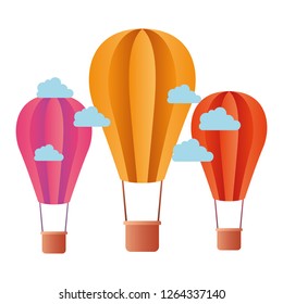 aerostatic balloons isolated icon
