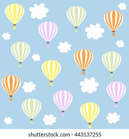 aerostats in sky. pattern