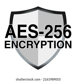 AES 256 encryption icon. vector