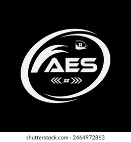 Diseño del logotipo de la letra AES. AES Logo simple y moderno. Diseño de logotipo de Alphabet de lujo AES. -Ilustración vectorial