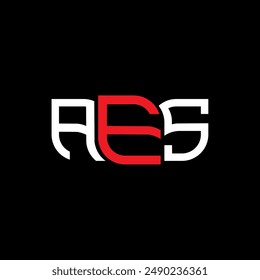 AES logo design, AES simple and modern logo. AES luxurious alphabet design  