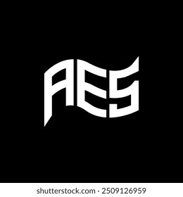 Diseño del logotipo de AES, logotipo simple y moderno de AES. Diseño de alfabeto de lujo AES  

