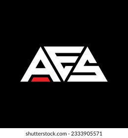 Diseño del logotipo de la letra triangular AES con forma triangular. Monograma de diseño del logotipo del triángulo AES. Plantilla de logotipo vectorial de triángulo AES con color rojo. AES logotipo triangular Diseño sencillo, elegante y lujoso.