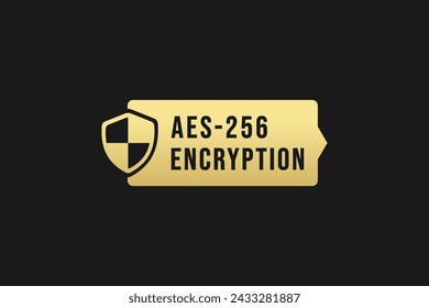 AES256 AES192 AES128 label or logo vector isolated. Best AES256 sign for apps, websites, and print design about AES256 AES192 or AES128