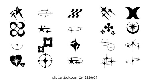 Aestetic Y2K Element Vector Collection