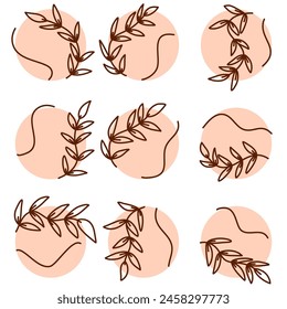 Forma Estética Con Floral Para Decoraciones