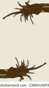 Aesthetic abstract art with a combination of shapes and brown colors. Suitable for background and poster