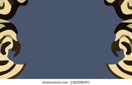Aesthetic abstract art with a combination of shapes and gold colors. Suitable for background and poster