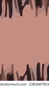 Aesthetic abstract art with a combination of shapes and red colors. Suitable for background and poster