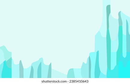 Aesthetic abstract art with a combination of shapes and aqua colors. Suitable for background and poster