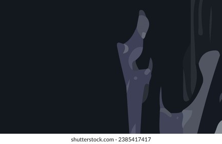 Aesthetic abstract art with a combination of shapes and purple colors. Suitable for background and poster