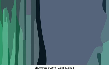 Aesthetic abstract art with a combination of shapes and purple colors. Suitable for background and poster
