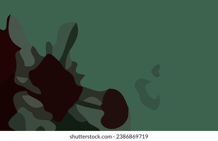 Aesthetic abstract art with a combination of shapes and green colors. Suitable for background and poster