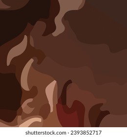 Aesthetic abstract art with a combination of shapes and brown colors. Suitable for background and poster