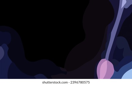 Aesthetic abstract art with a combination of shapes and navy colors. Suitable for background and poster