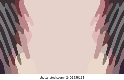 Aesthetic abstract art with a combination of shapes and red colors. Suitable for background and poster