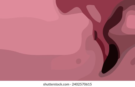 Aesthetic abstract art with a combination of shapes and red colors. Suitable for background and poster